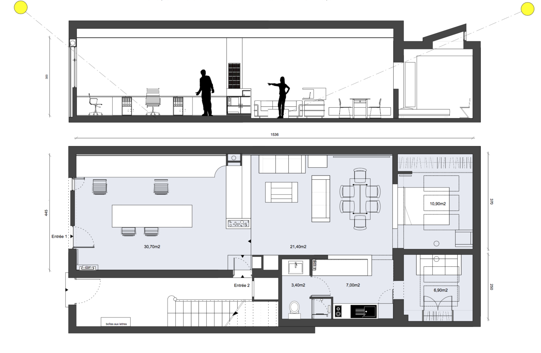 VENDU  - 5e - Camas - Loft - Atelier architecte - 189 000€ 