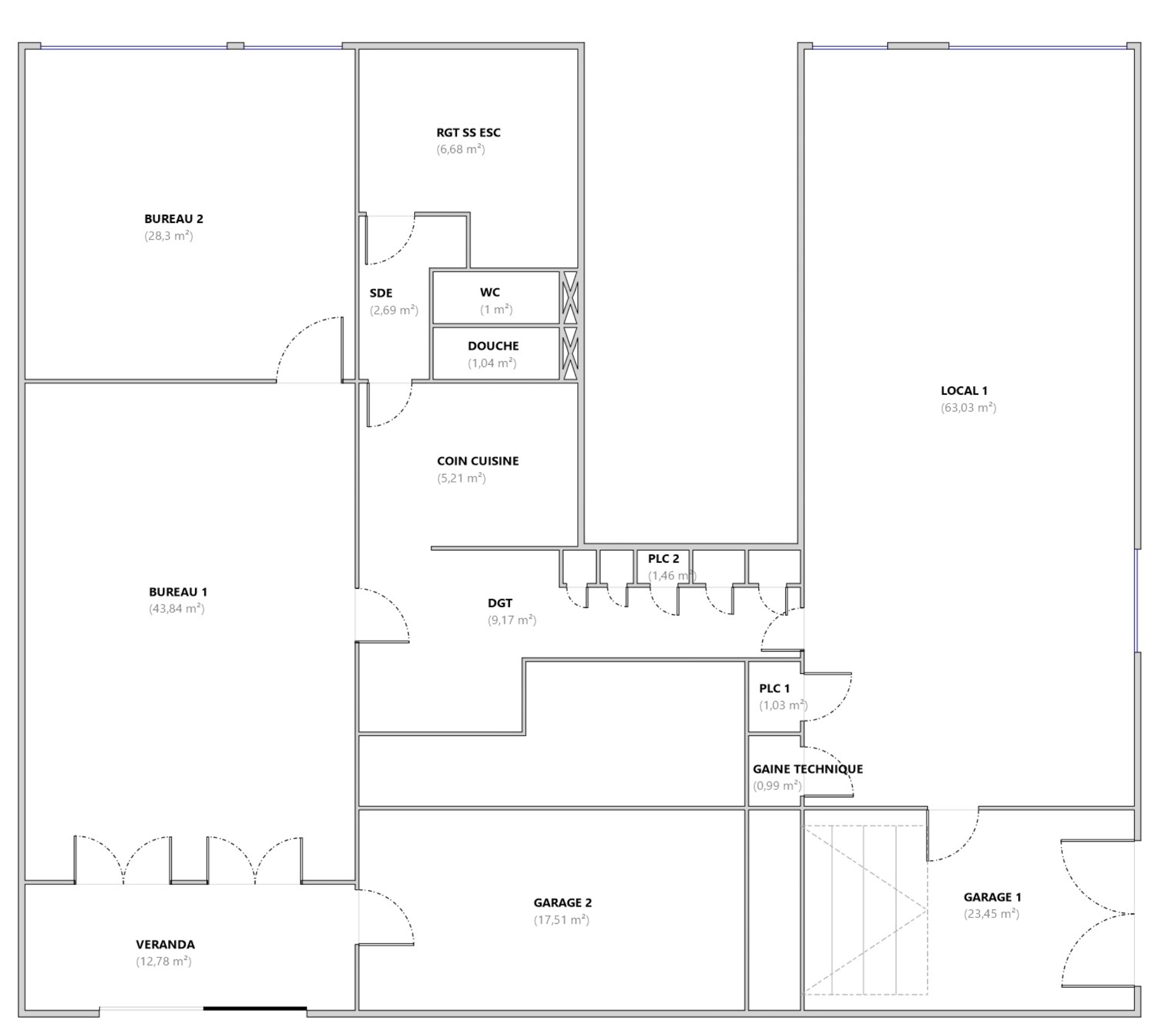 7 eme - Saint Victor - Local / Bureaux  avec extérieur - 750 000€